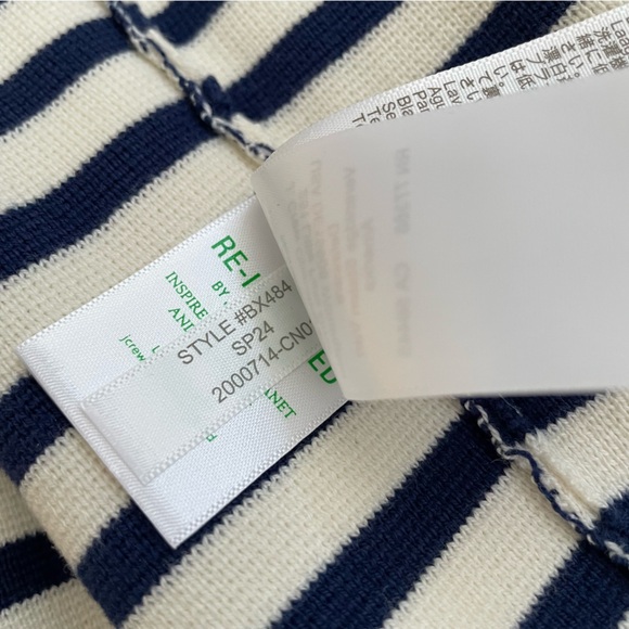 NWT J. Crew Emilie Striped V-Neck Sweater Knit Vest with Gold Buttons Size XS - Picture 9 of 9